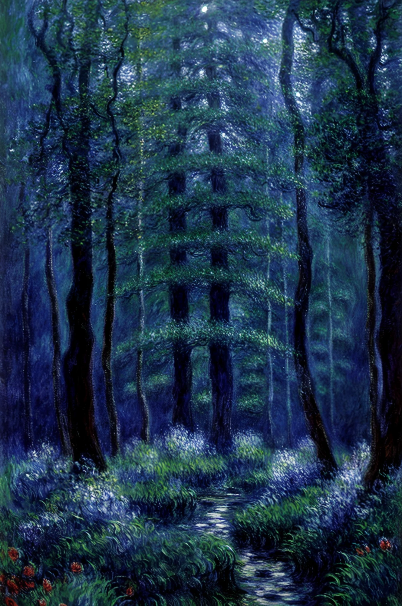 Beautiful landscape, dark forest, highly