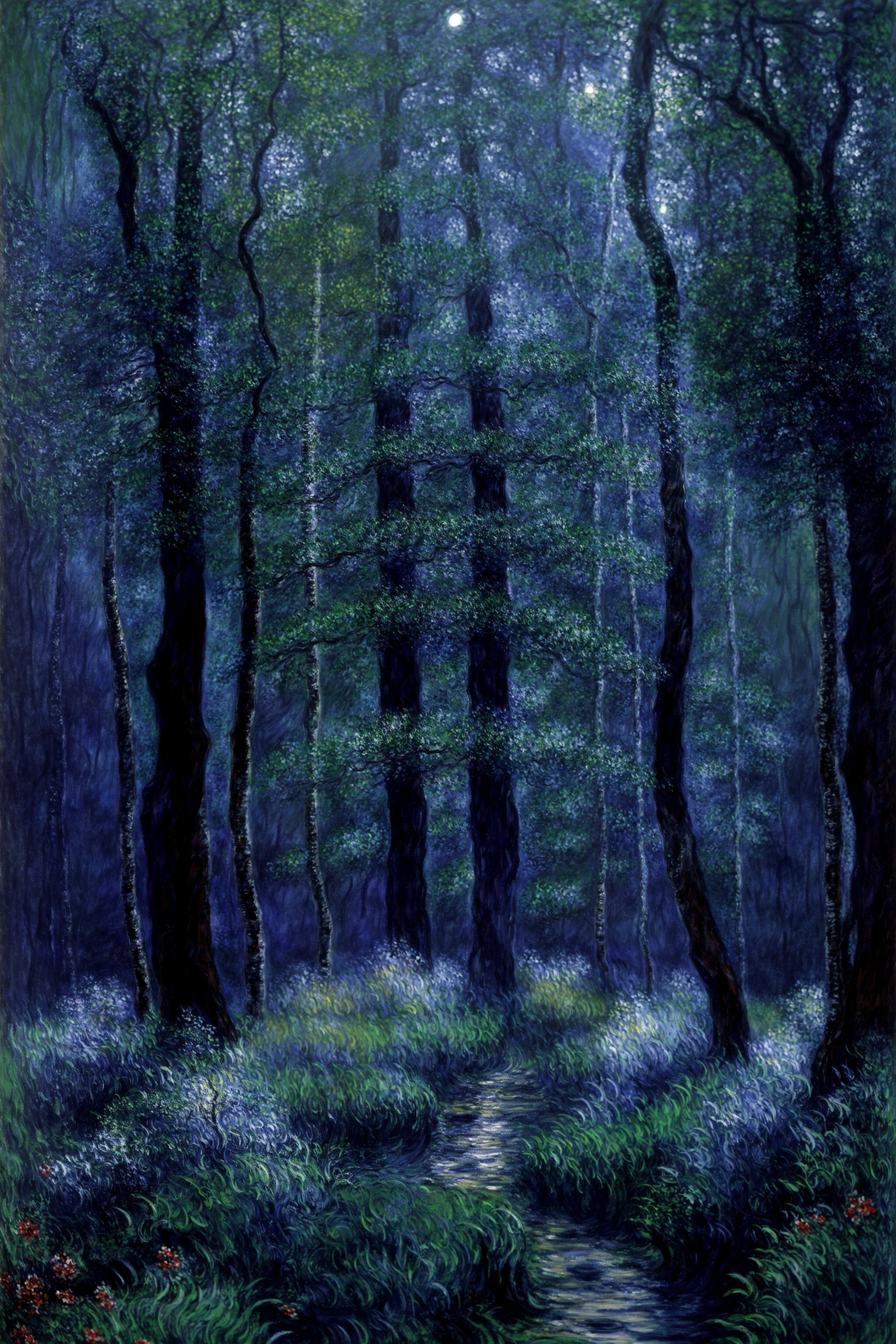 Beautiful landscape, dark forest, highly