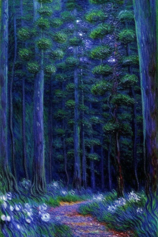 Beautiful landscape, dark forest, highly