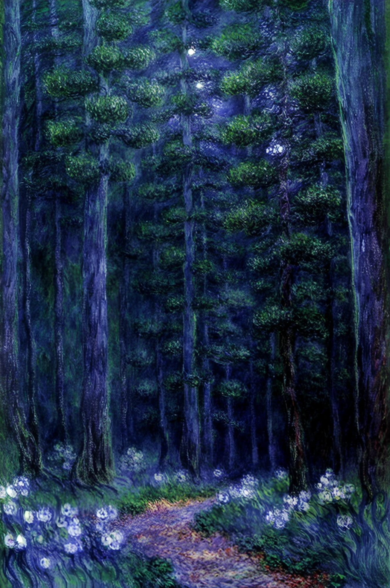 Beautiful landscape, dark forest, highly