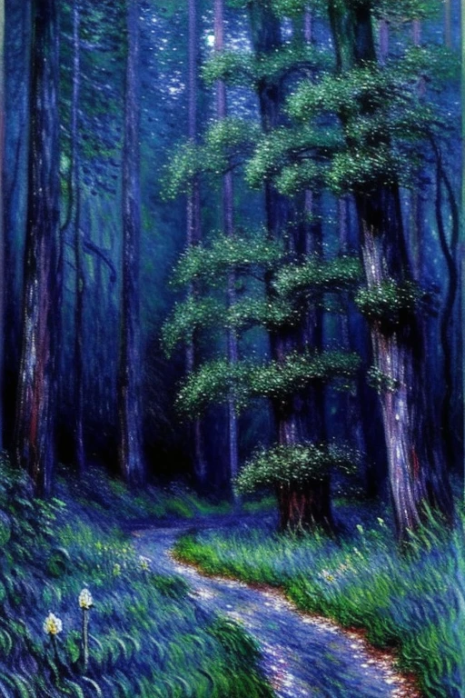 Beautiful landscape, dark forest, highly