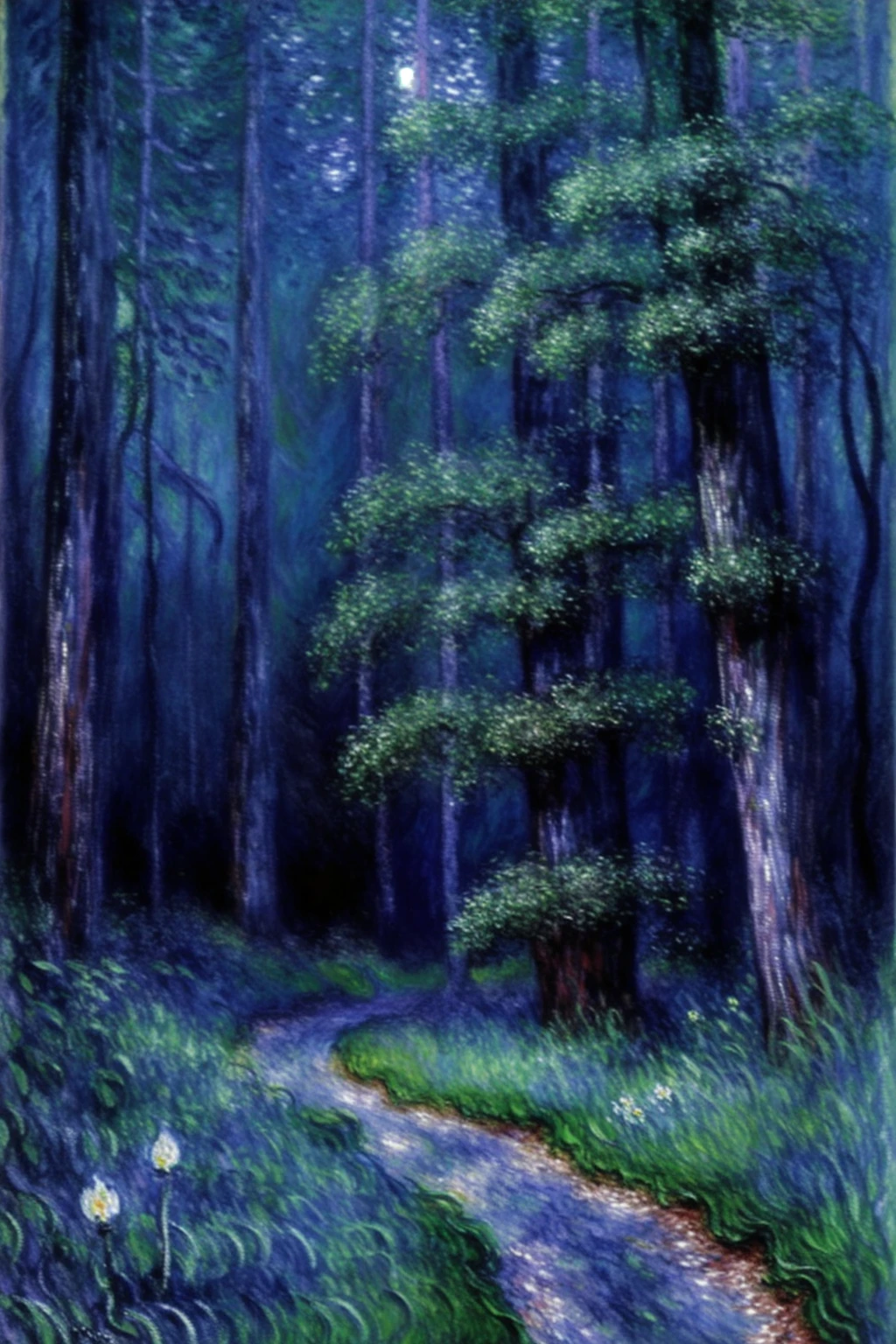 Beautiful landscape, dark forest, highly