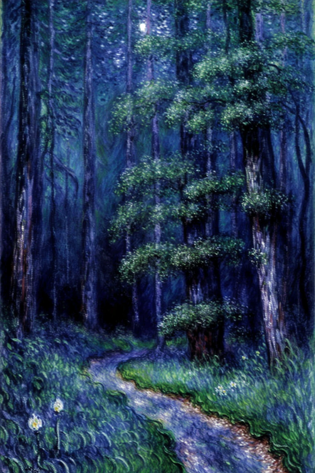 Beautiful landscape, dark forest, highly