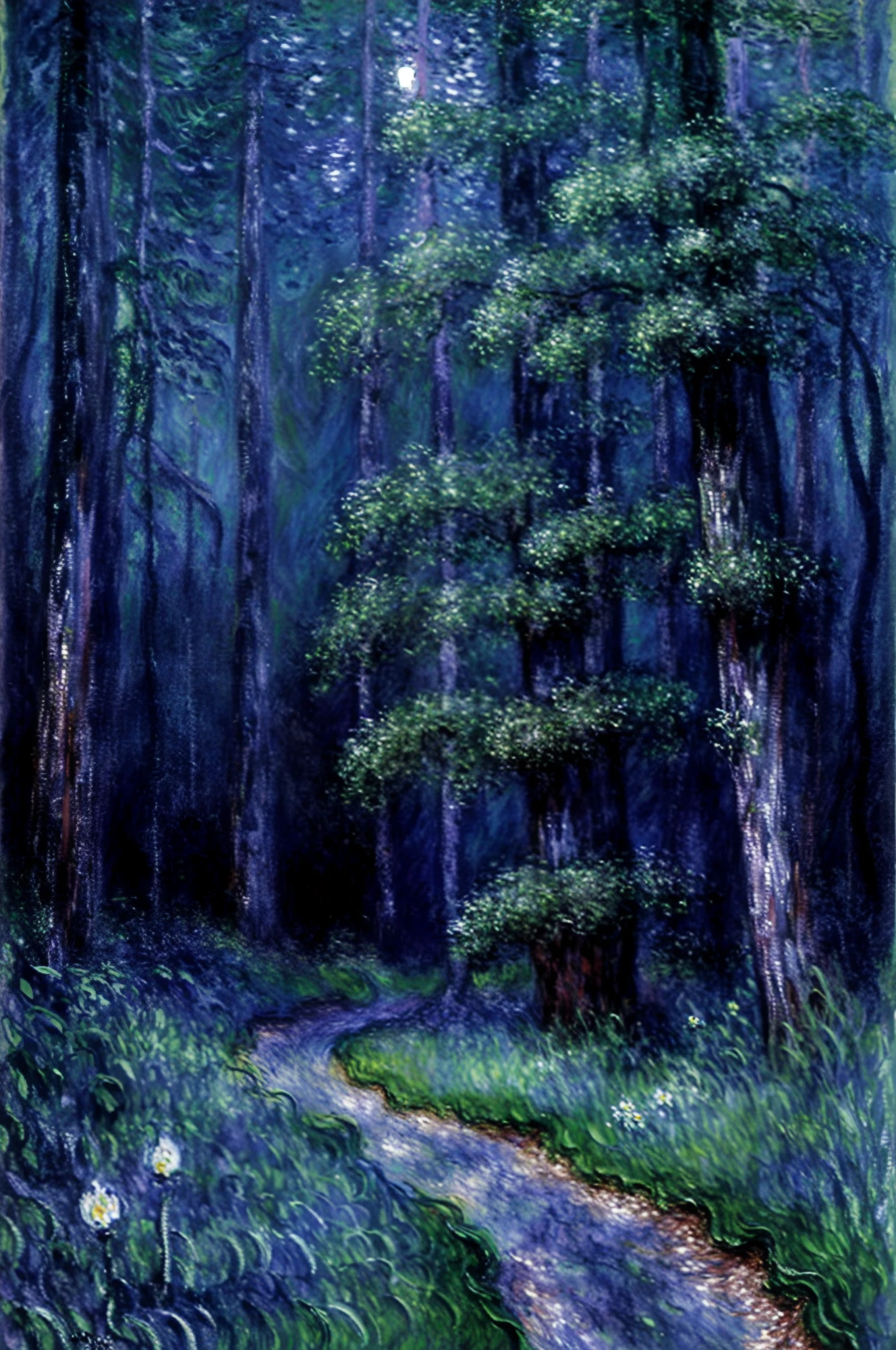 Beautiful landscape, dark forest, highly