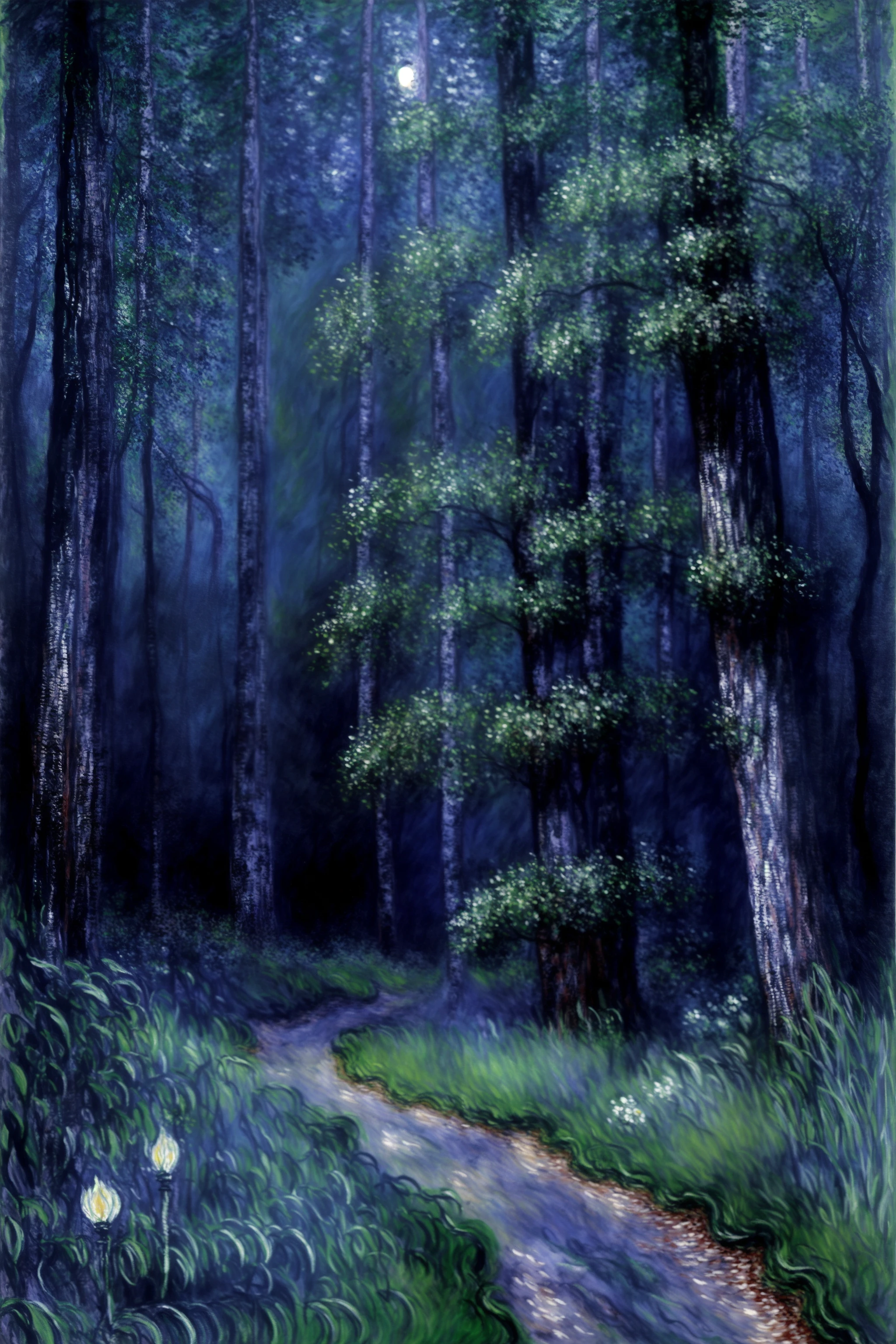 Beautiful landscape, dark forest, highly