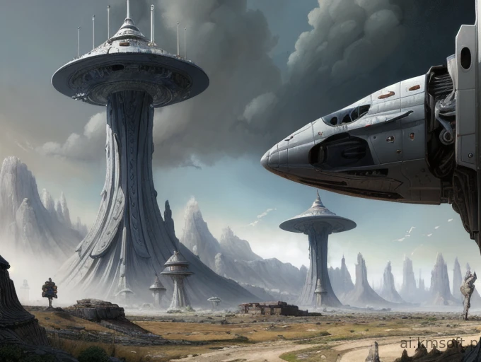 Landscape, oil on matte canvas, sharp details,