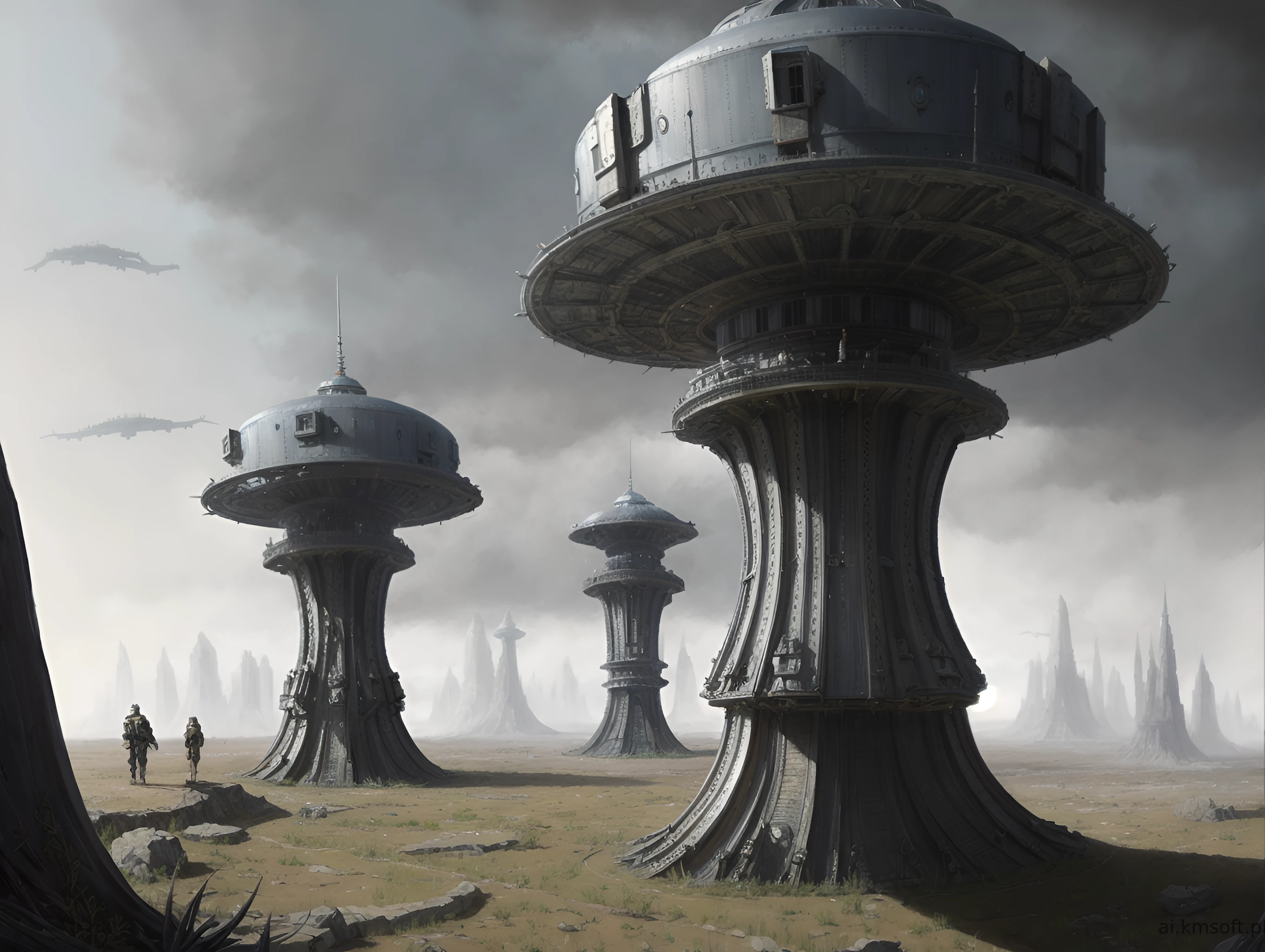 Landscape, oil on matte canvas, sharp details,